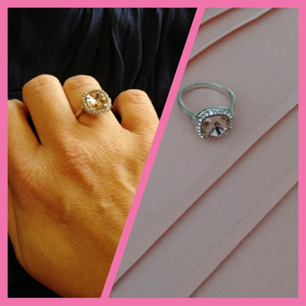 Silver Swarovski Crystal Ring